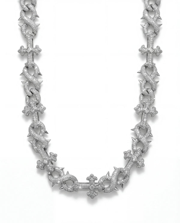 18MM Thorned Chrome Chain