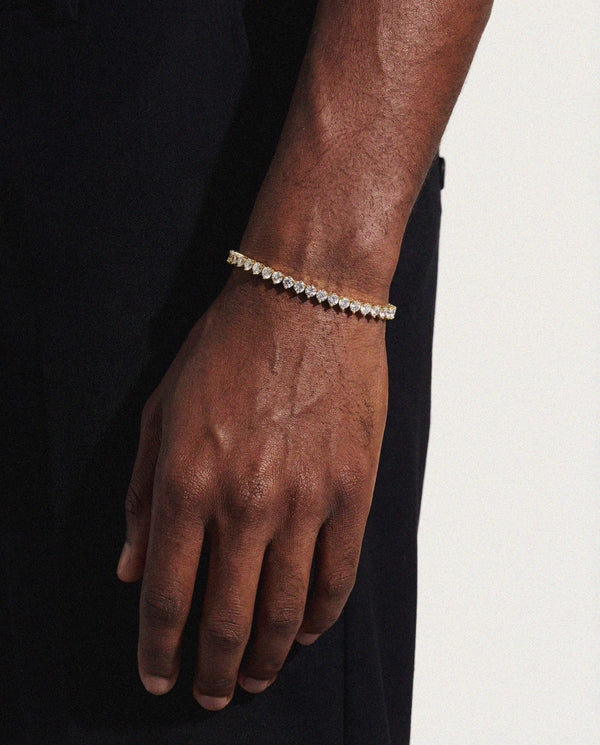 3 Prong Setting Tennis Bracelet